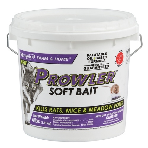 Motomco 31544 Prowler Mice & Rat Killer Soft Bait, 4 Lb. Pail