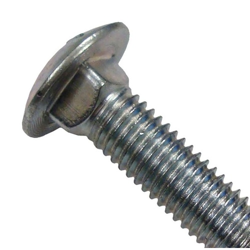 MIDWEST FASTENER 01112 Carriage Bolt, 3/8-16 in Thread, NC Thread, 8 in OAL, Zinc, 2 Grade - pack of 50