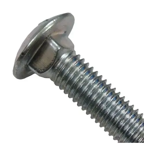 Carriage Bolt, 5/16-18 in Thread, NC Thread, 4 in OAL, Zinc, 2 Grade - pack of 50