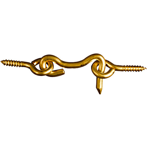 Hook and Eye Gold Solid Brass 2-1/2" L Gold