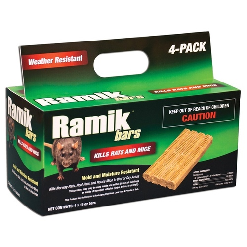 Ramik 116334 Bait Fish-Flavored Blocks For Mice and Rats 4 lb Green