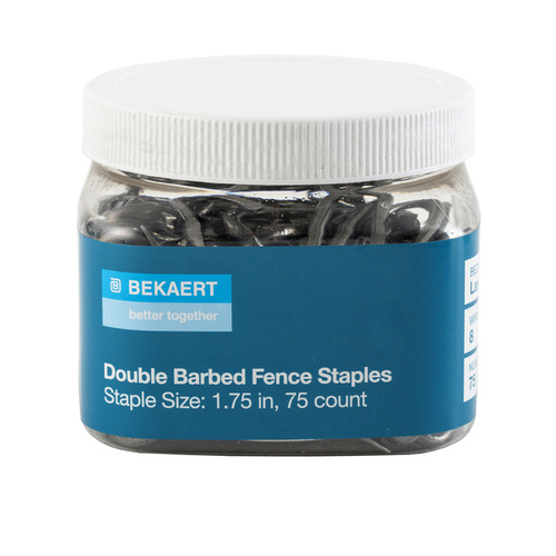 Barbed Fence Staples, 8-Gauge, Bezinal Coating, 1.75-In., 75-Ct.