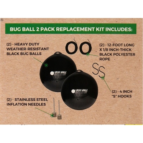 Bug Ball 1003BB Fly Trap Replacement Kit Black - pack of 2