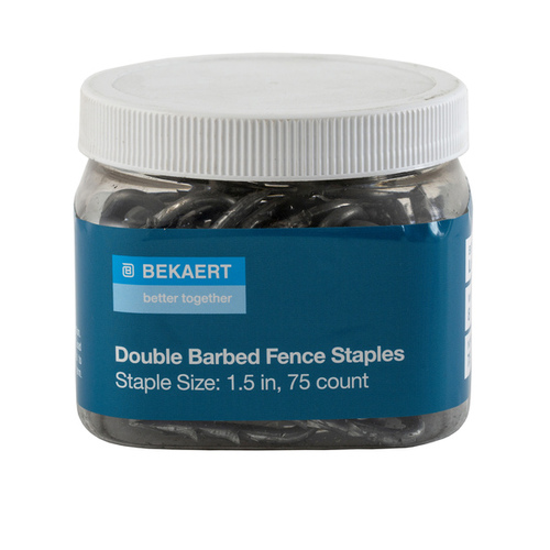 Barbed Fence Staples, 8-Gauge, Bezinal Coating, 1.5-In., 75-Ct.