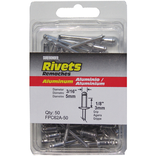 Surebonder Aluminum Rivets 3/16" pack of 50