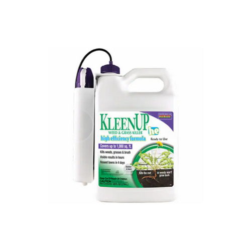KleenUp he Weed and Grass Killer Ready-To-Use with Power Wand, Liquid, Off-White/Yellow, 1 gal - pack of 3