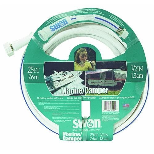 Swan CELMRV12025 Swan SNCMC12025 1/2" x 25' Marine and Camper Water Hose White