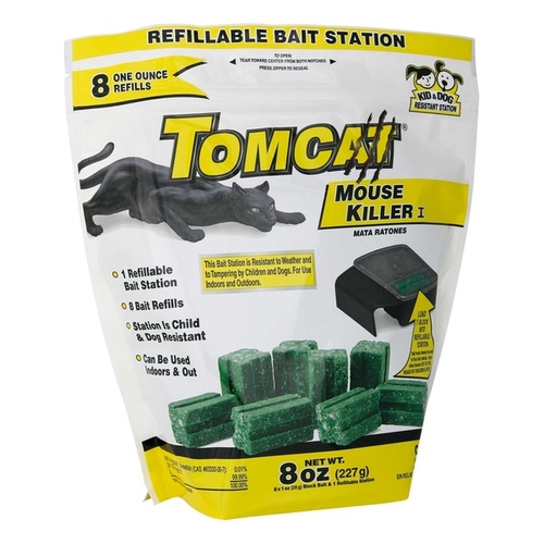 Motomco 22778 Tomcat Mouse Killer I - Refillable 8-oz