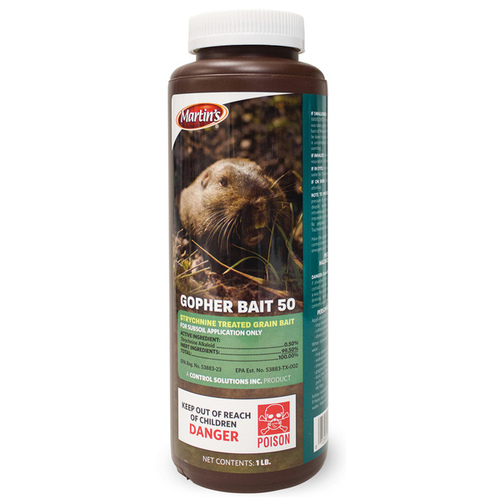 Martin's 82004693 Bait Gopher 50 Toxic Granules For Gophers and Moles 1 lb Green