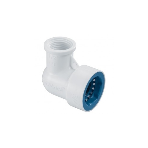 Elbow PVC-Lock 3/4" Push X 1/2" D FPT Plastic