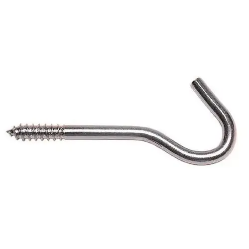 2156BC Series Screw Hook, 5/16 in Opening, 4-1/2 in L, Steel, Zinc - pack of 10