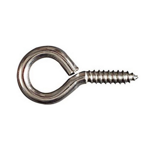 2016BC #0 Screw Eye Stainless Steel Finish - pack of 20