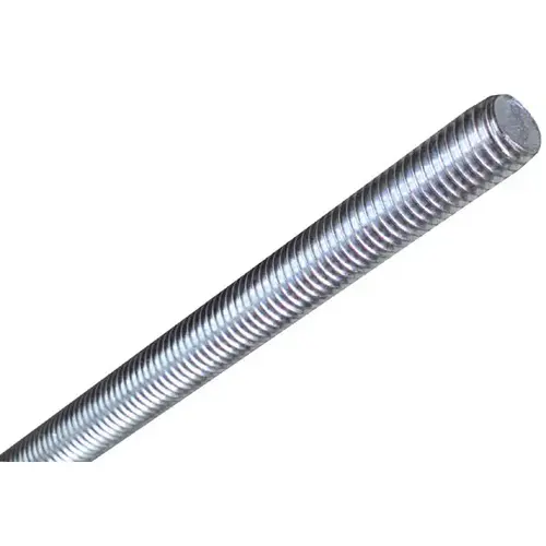 4000BC 1/2"-13 x 72" Steel Threaded Rod - Coarse Thread Zinc Plated Finish