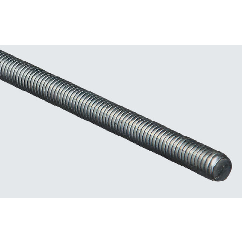 4000BC 7/16"-14 x 24" Steel Threaded Rod - Coarse Thread Zinc Plated Finish