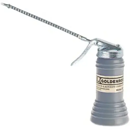 DL 606-S Goldenrod Pistol Pump Oiler, 6 oz Capacity, Flexible Spout, Plastic, Gray