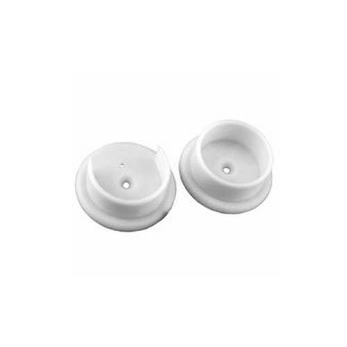 Closet-Pro Closet Pole Socket, Plastic, White, Powder-Coate - 2 per pack x10 packs