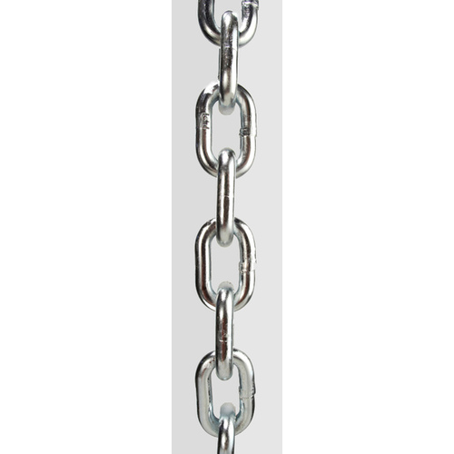 Proof Coil Chain, 3/16 in, 250 ft L, 30 Grade, Steel, Zinc