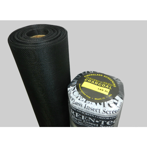 American Screen Corp. 22430750 18x16 Fiberglass Mesh Screen 26" x 100FT Roll Charcoal