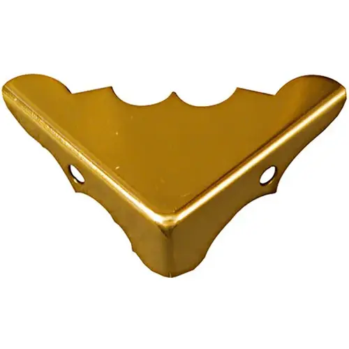 V1851 Series Corner Brace, 1-1/4 in L, Solid Brass Brass-Plated - pack of 4