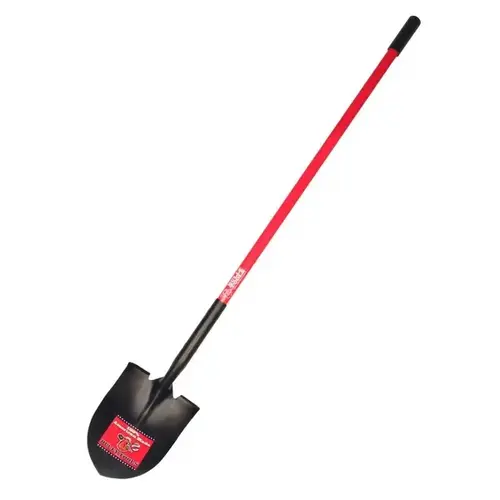Bully Tools 62515 Shovel, 9 in W Blade, 14 ga Gauge, Steel Blade, Fiberglass Handle, Comfort Grip Handle, 50 in L Handle