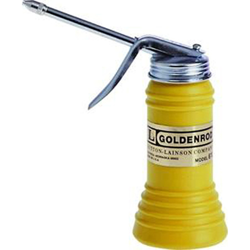 DL 610 Goldenrod Pistol Pump Oiler, 6 oz Capacity, Straight Spout, Plastic, Yellow