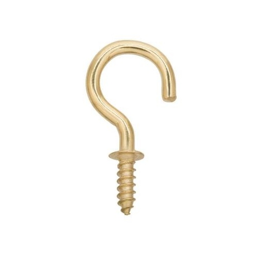 Hindley Mfg. Co., Inc. 19702308-XCP50 Hindley 1-1/2" Cup Hooks Solid Brass - pack of 50