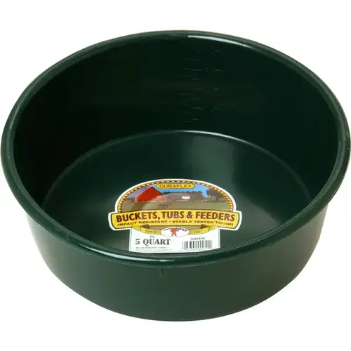 Pan/Tub 5 Quart Rubber-Polyethylene Green