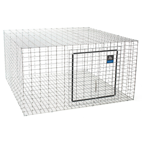 Pet Lodge AH2424 Rabbit Hutch, 24 in W, 24 in D, 16 in H, Steel/Vinyl, Galvanized