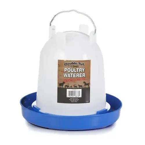 Poultry Waterer Plastic 5-quart