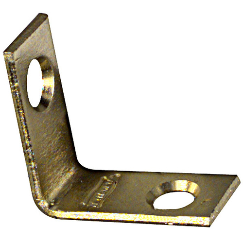 V115 Series Corner Brace, 1 in L, 1/2 in W, 1 in H, Steel, Brass, 0.07 Thick Material - pack of 4