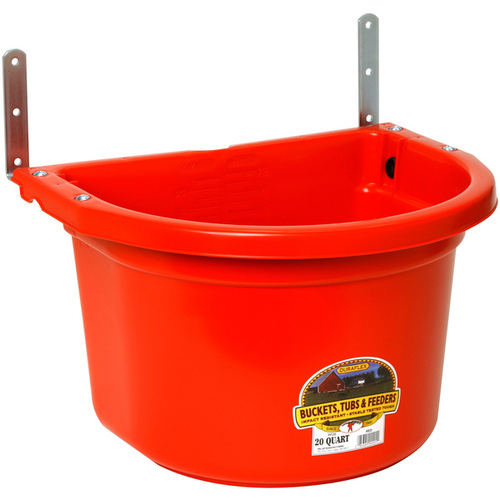 Little Giant FF20RED Feeder Over-the-Fence 20-Quart Rubber Red