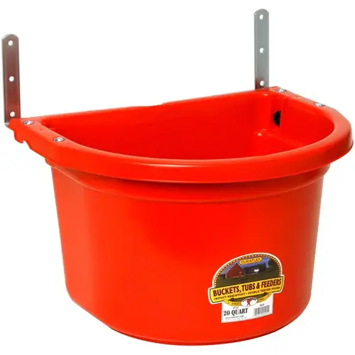 Feeder Over-the-Fence 20-Quart Rubber Red