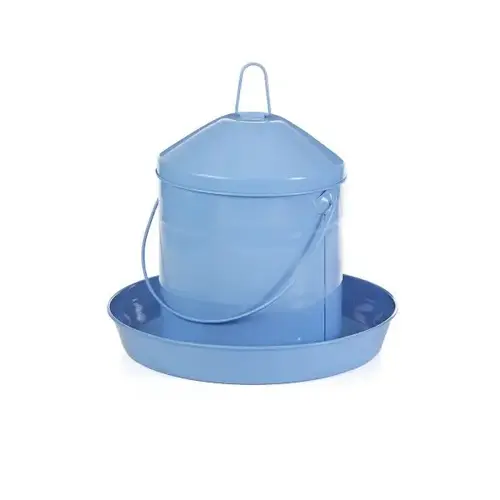 Little Giant 22610525 Galvanized Poultry Feeder Berry Blue - Holds 17 lbs.