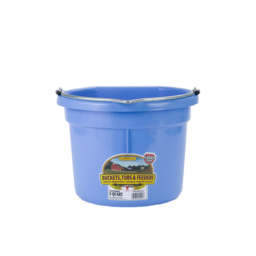 8 Quart Flat Back Plastic Bucket