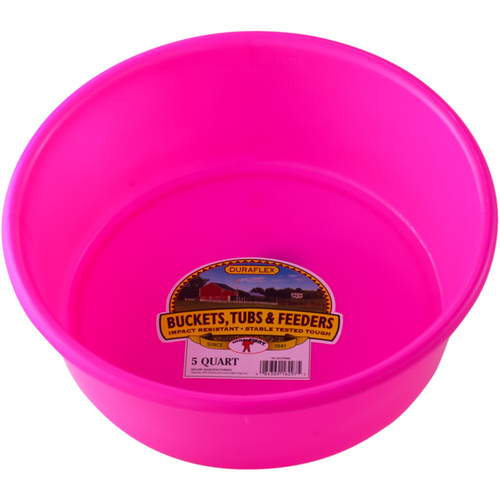 Pan/Tub 5 Quart Rubber-Polyethylene Pink