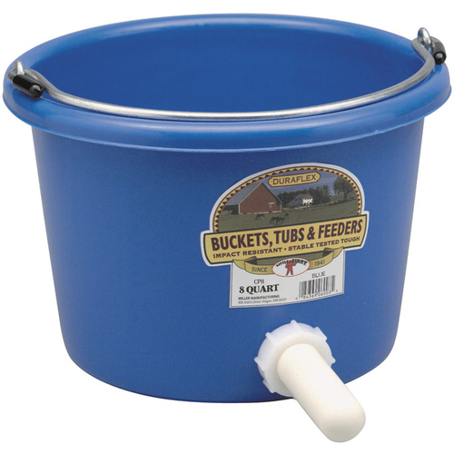 Calf-Mate Calf Feeder 8-Quart Rubber-Polyethylene Blue