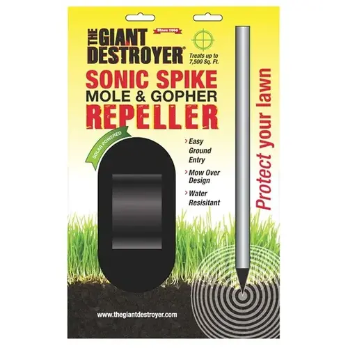 600 Animal Repeller, Sonic Spike, 77-3/4 in L, Repels: Gophers, Moles