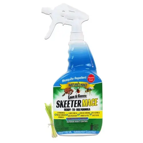 Nature's Mace SKTRTU11001F Skeeter Mace Mosquito Repellant, All Natural, 40 oz. RTU Spray