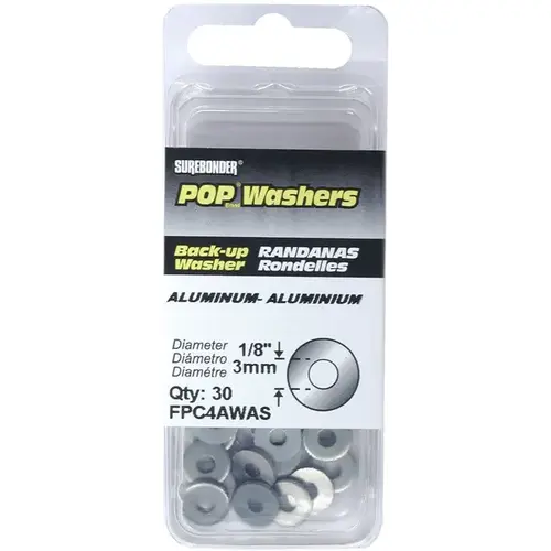 Surebonder Aluminum POP Washers 1/8" pack of 30