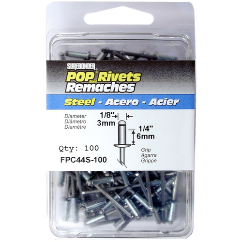 Surebonder Steel POP Rivets 1/8" pack of 100