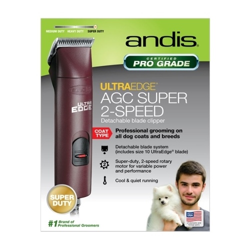 Andis Company 24485-AGC2 UltraEdge AGC Super 2-Speed Detachable Blade Clipper - Burgundy