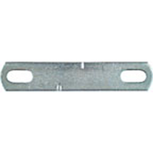 2191BC Series U-Bolt Plate, 3.19 in L, 3/4 in W, 0.33 in Bolt Hole, Steel, Zinc