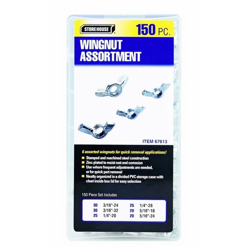 Sourcelink Agway Private Label 07013703 WING NUT ASSORTMENT 150PC