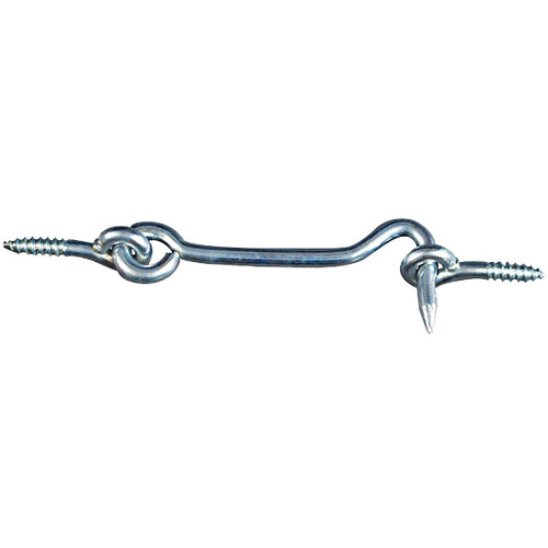 Hook and Eye Zinc-Plated Silver Steel 3" L Zinc-Plated