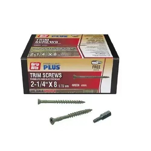 Deck Screws PrimeGuard Plus No. 9 S X 2-1/4" L Star Trim Head 1 lb Ceramic Coated - pack of 12