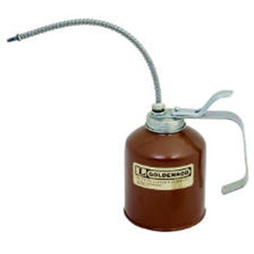 Goldenrod Pump Oiler with Spout, 16 oz Capacity, Flexible Spout, Steel, Powder-Coated Copper Bronze