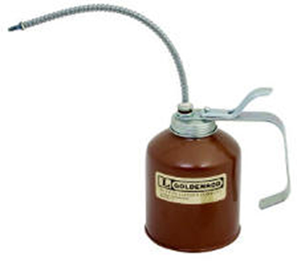 DL 727 Goldenrod Pump Oiler with Spout, 16 oz Capacity, Flexible Spout, Steel, Powder-Coated Copper Bronze