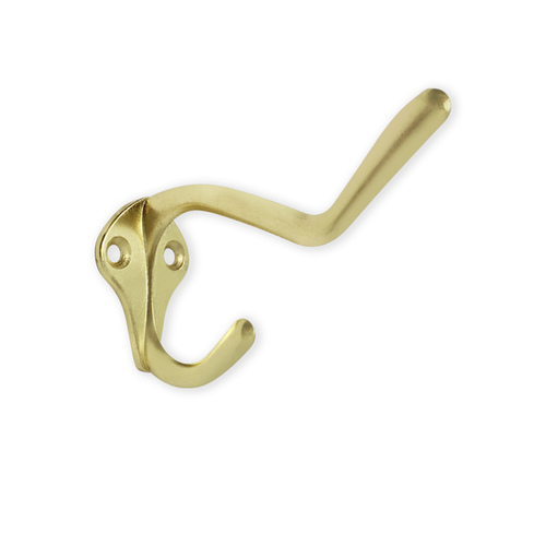 Grip Tight Tools 21800171 Coat & Hat Hook 3" - Brass pack of 2