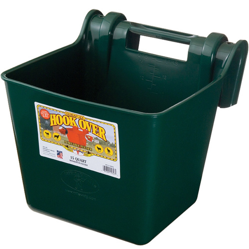 Hook Over Feeder, 15 qt Volume, Polyethylene, Green