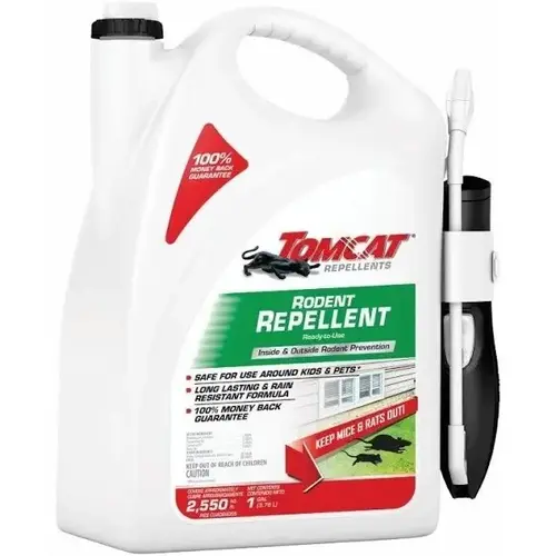 Tomcat 0368208 Tomcat Rodent Repellent Ready-to-Use with Comfort Wand - 1 Gallon Light Yellow